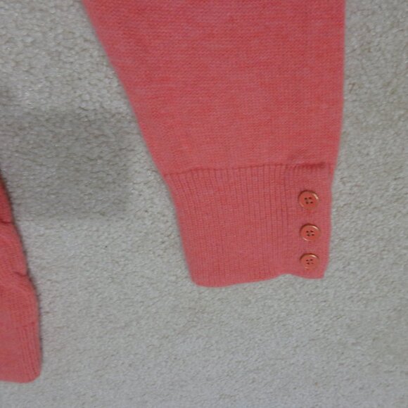Talbots Women's Cable Knit Sweater Lambswool Blend Melon Color Size L - Picture 5 of 6